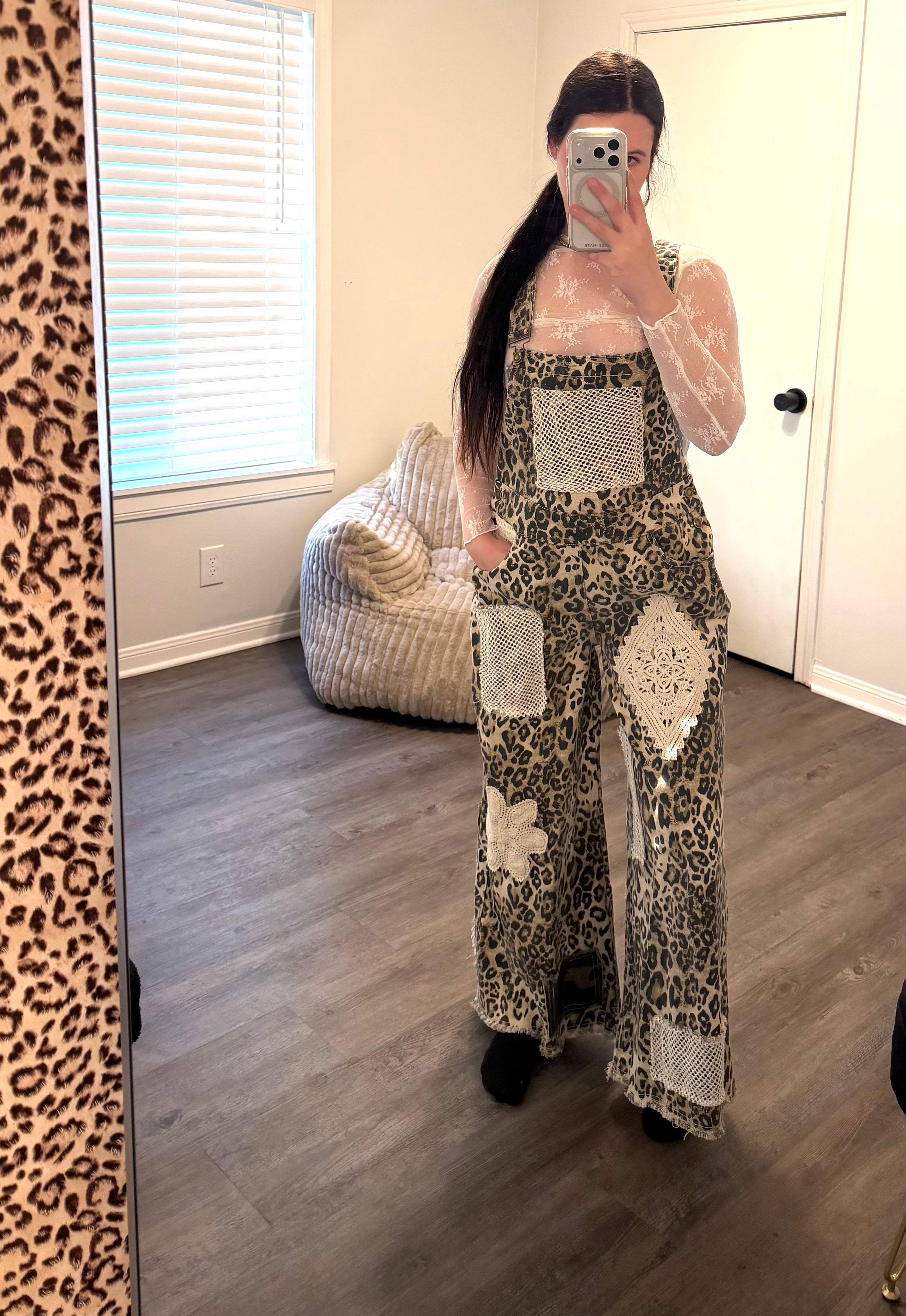 Spotted In Lace Overalls