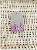 Pink Horseshoe Earrings