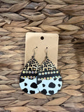 Cheetah & Cowprint Oval Earrings