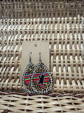 Bull Rider Oval Earrings