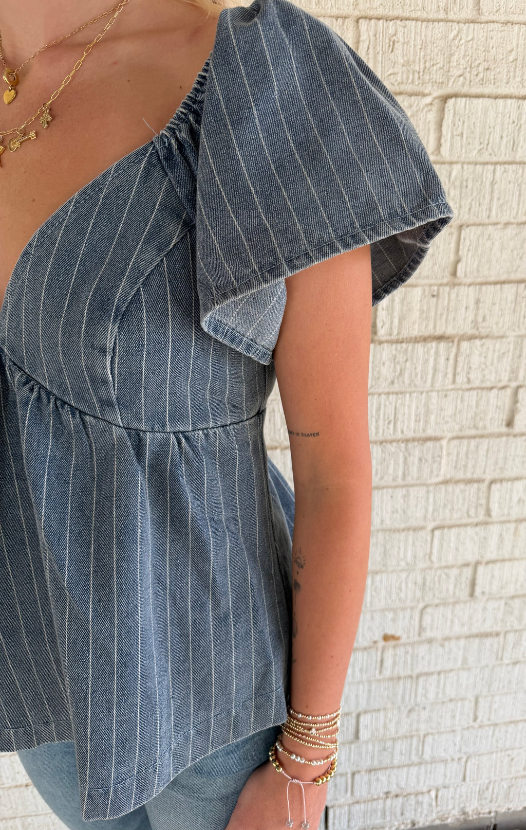 Pinstripe Darling Top