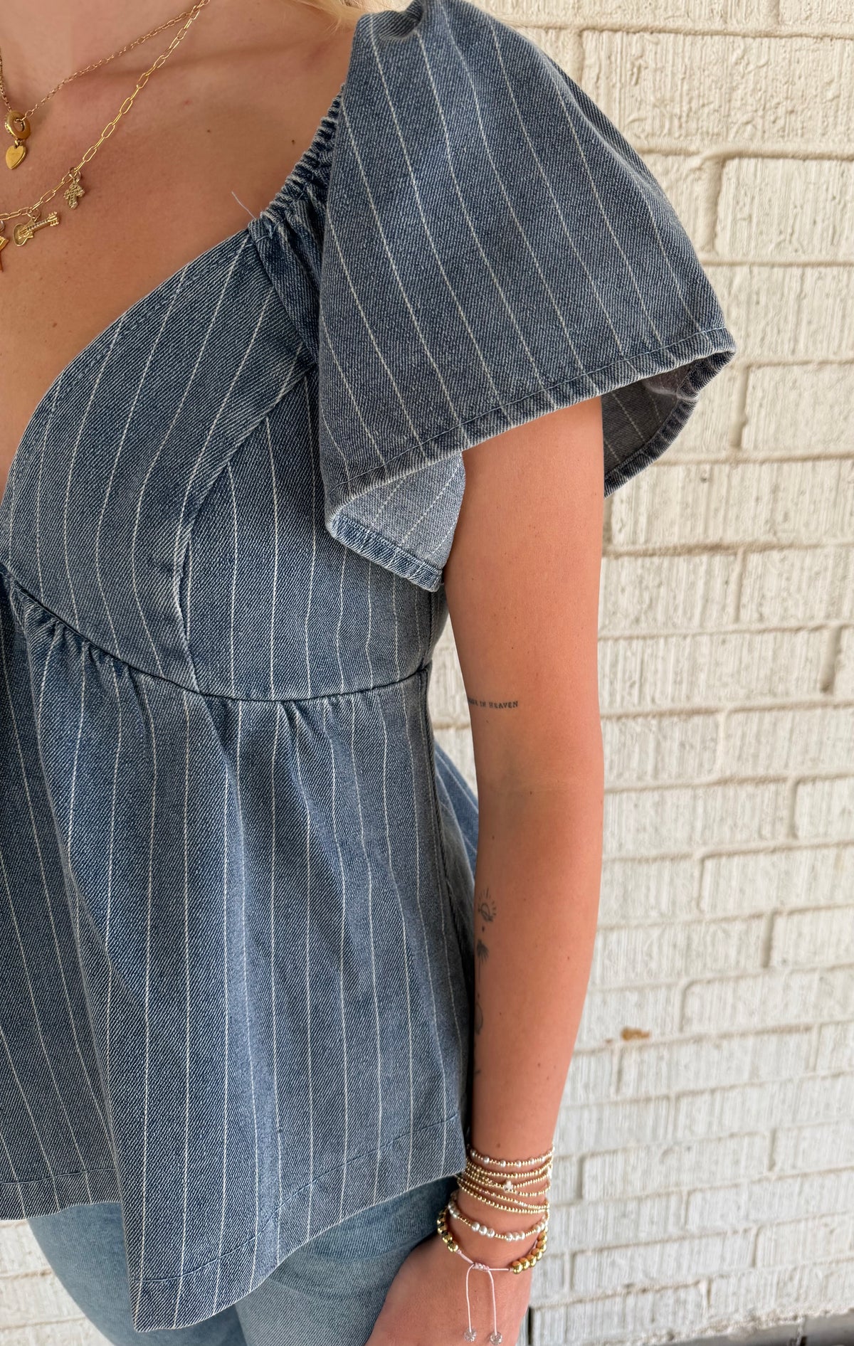 Pinstripe Darling Top