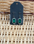 Green Crystal Earrings