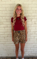 LULU MAC Leopard Shorts
