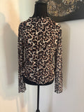 Brown Leopard Mesh Top