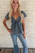 Pinstripe Darling Top