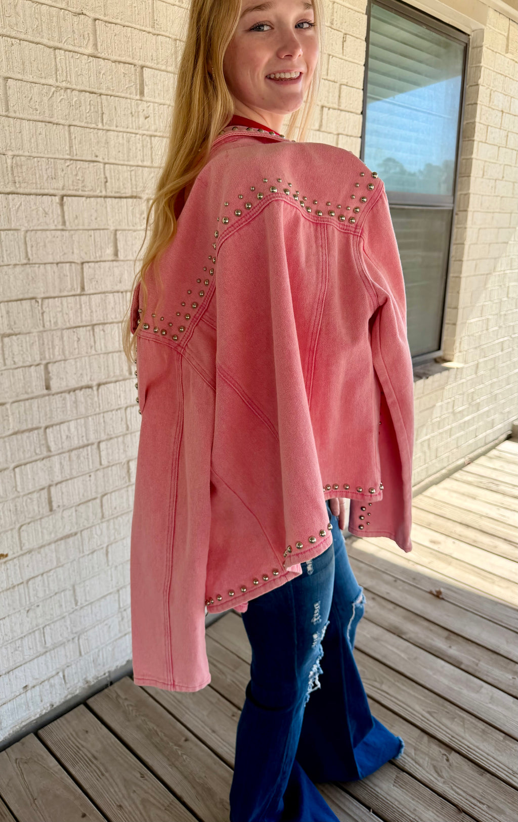 Pretty In Pink Denim Jacket