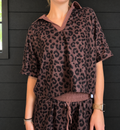 Leopard Luxe Collared V-Neck