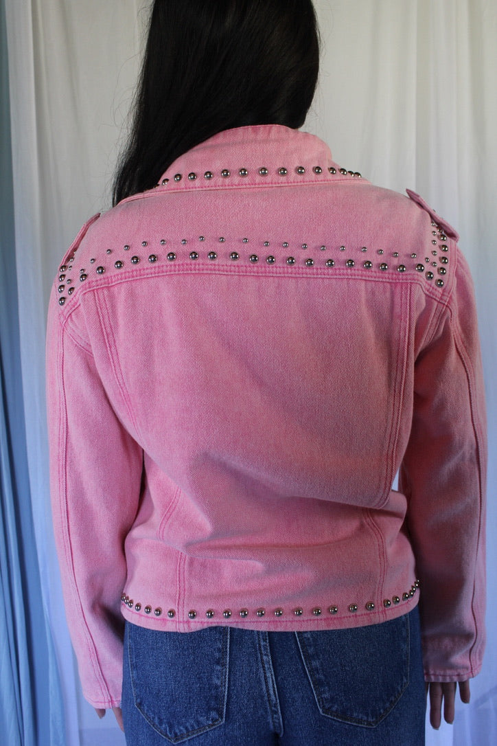 Pretty In Pink Denim Jacket
