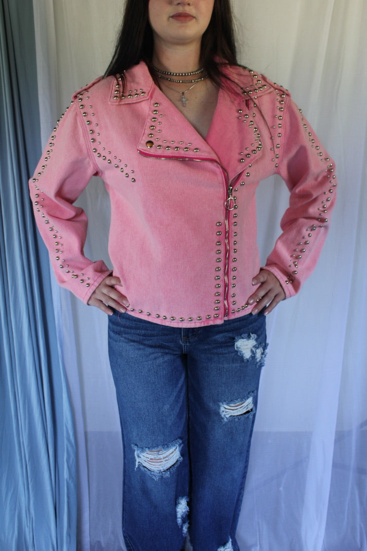 Pretty In Pink Denim Jacket