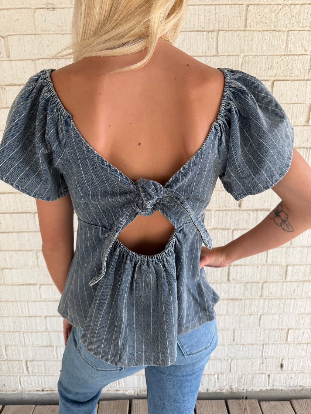 Pinstripe Darling Top