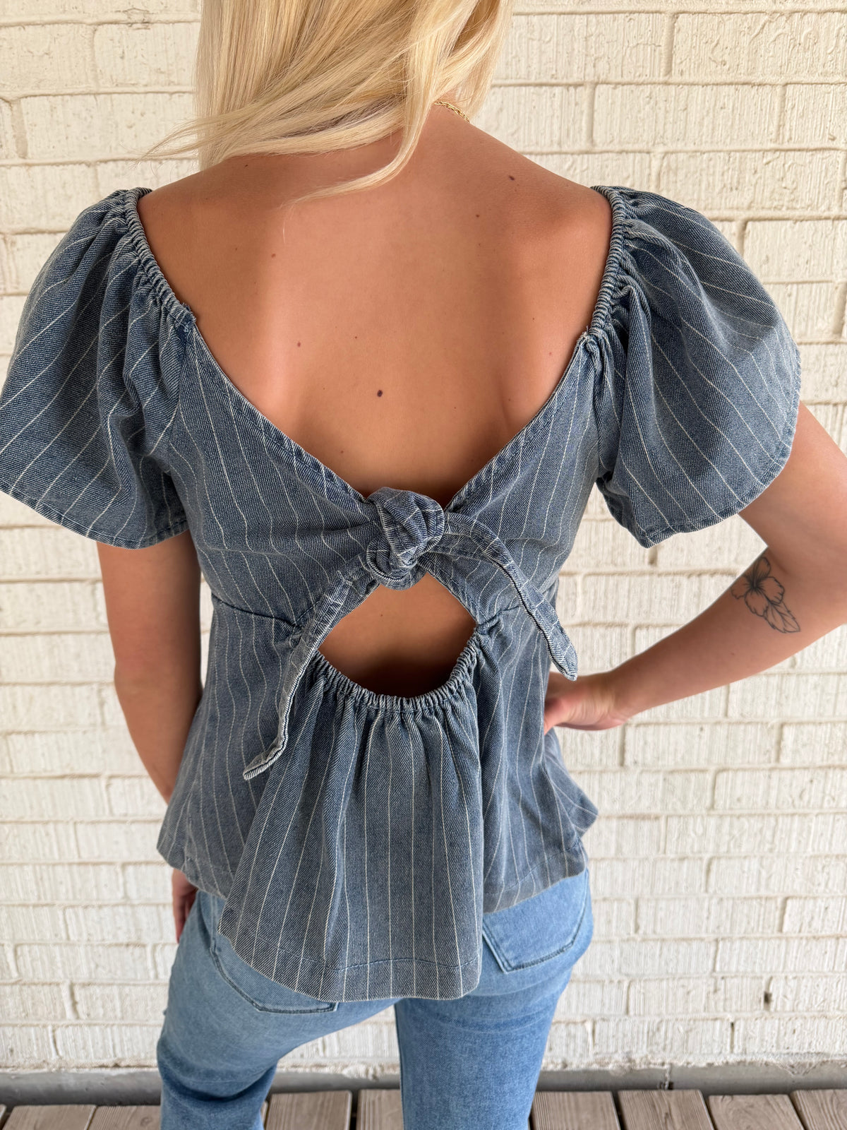 Pinstripe Darling Top