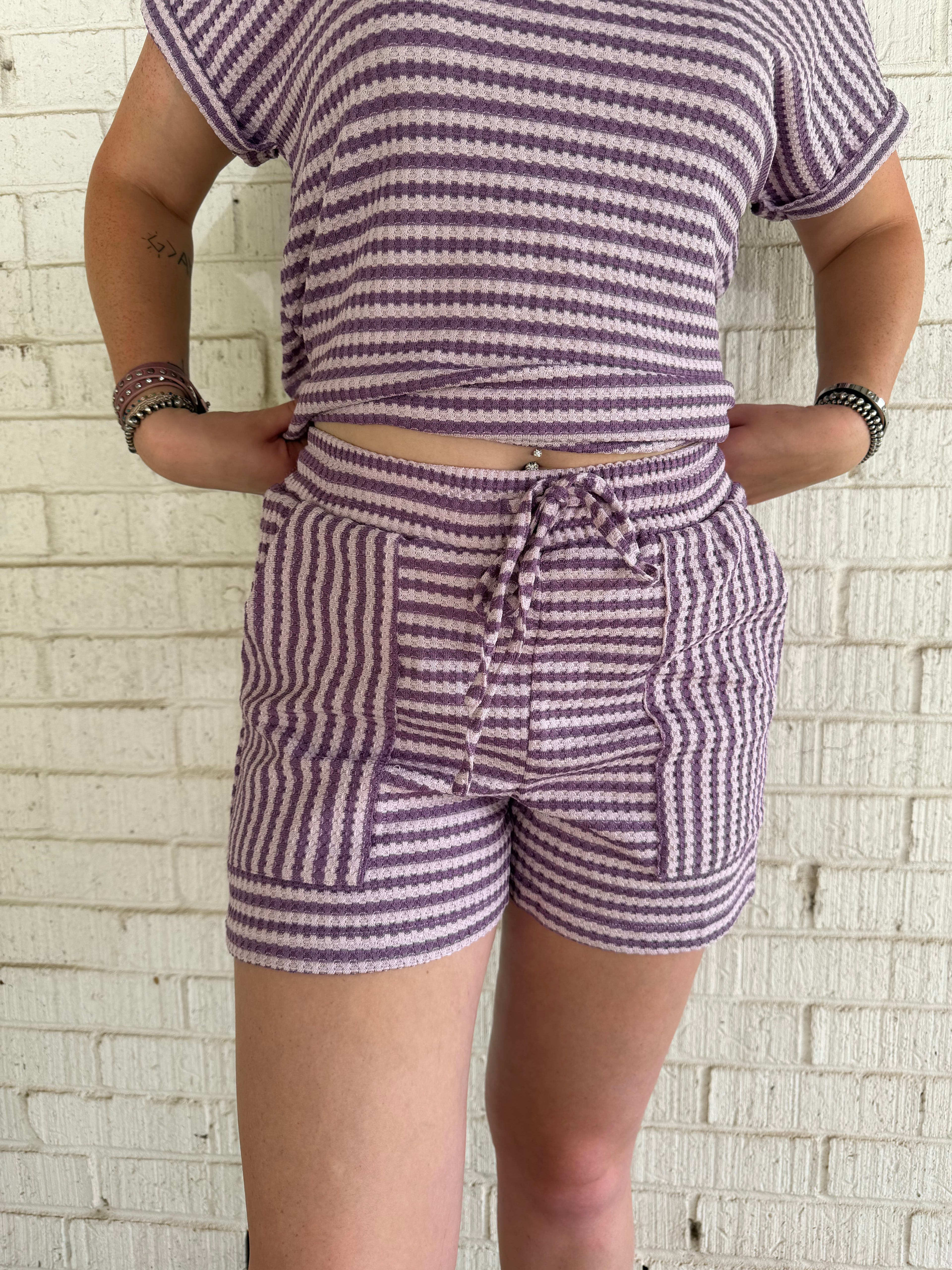 Stripe Knit Shorts