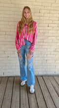 Distressed Wide Leg Jeans
