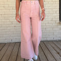 High Rise Pink Jeans