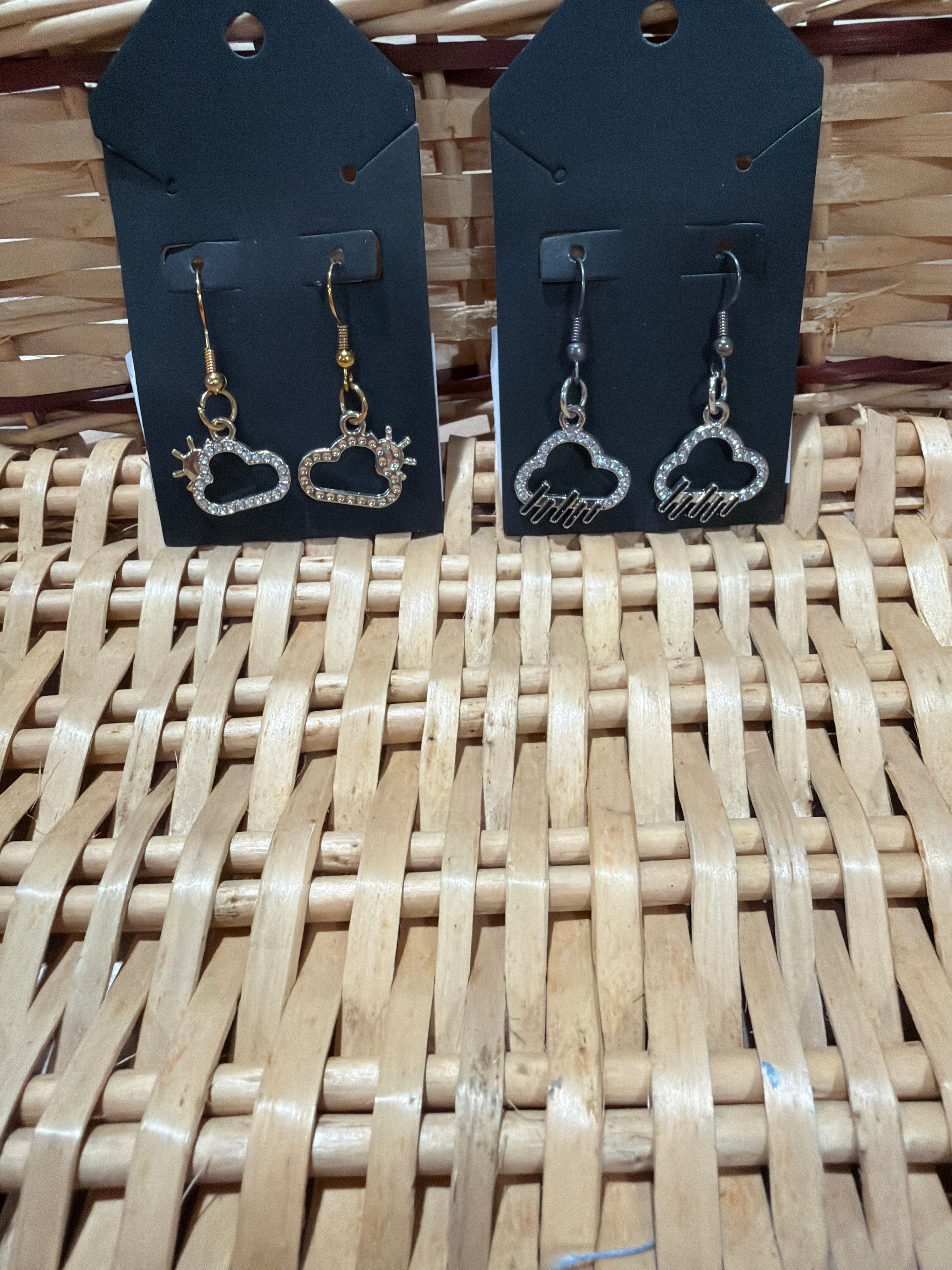 Sparkly Cloud Earrings