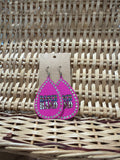 Pink Ranch Hand Earrings