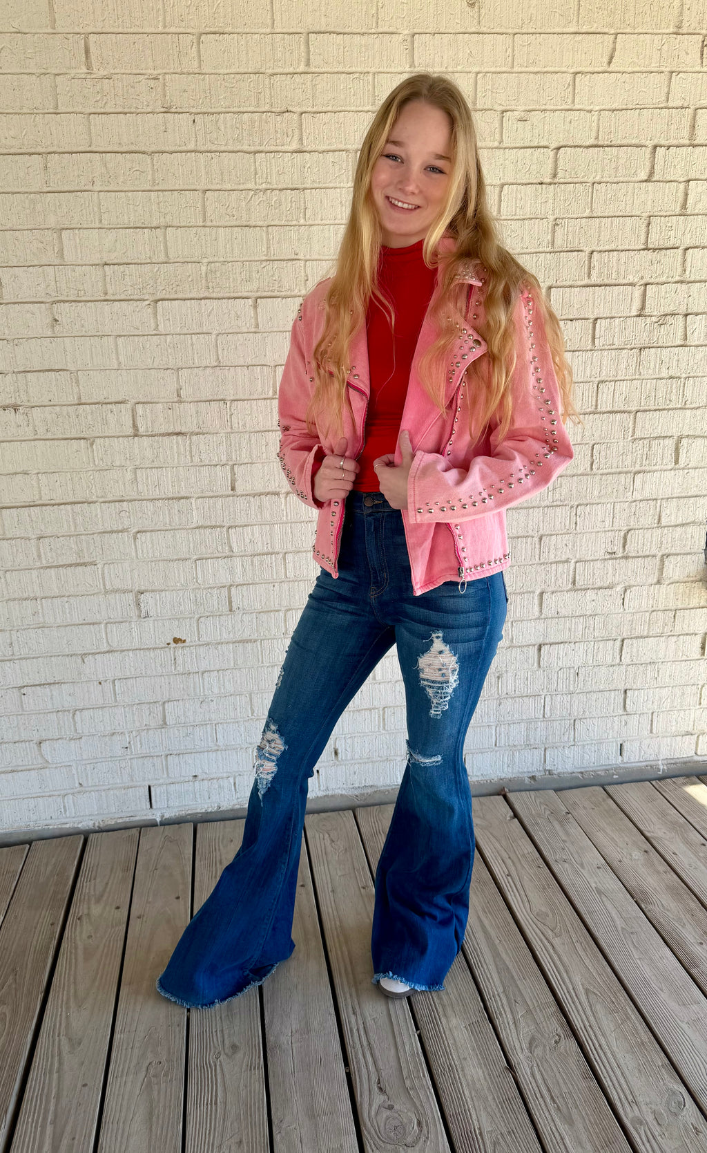 Pretty In Pink Denim Jacket