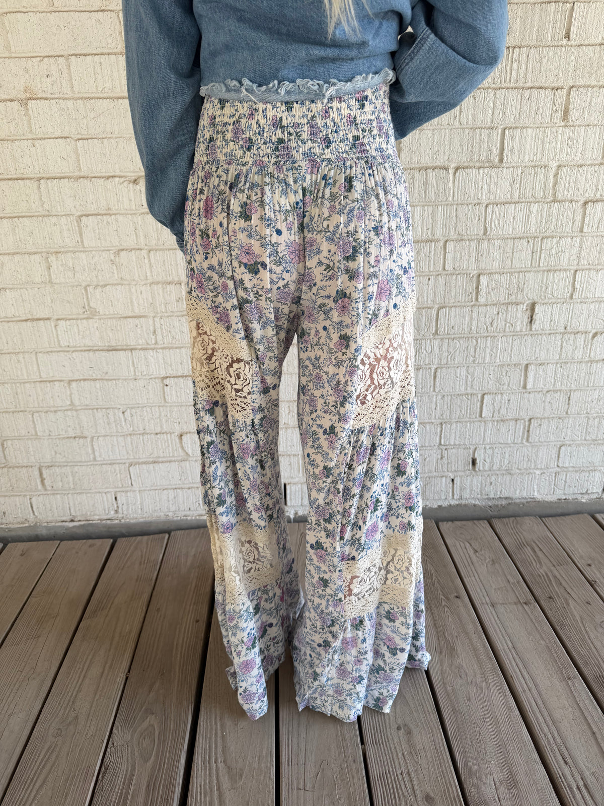 Vintage Bloom Floral Lace Pants