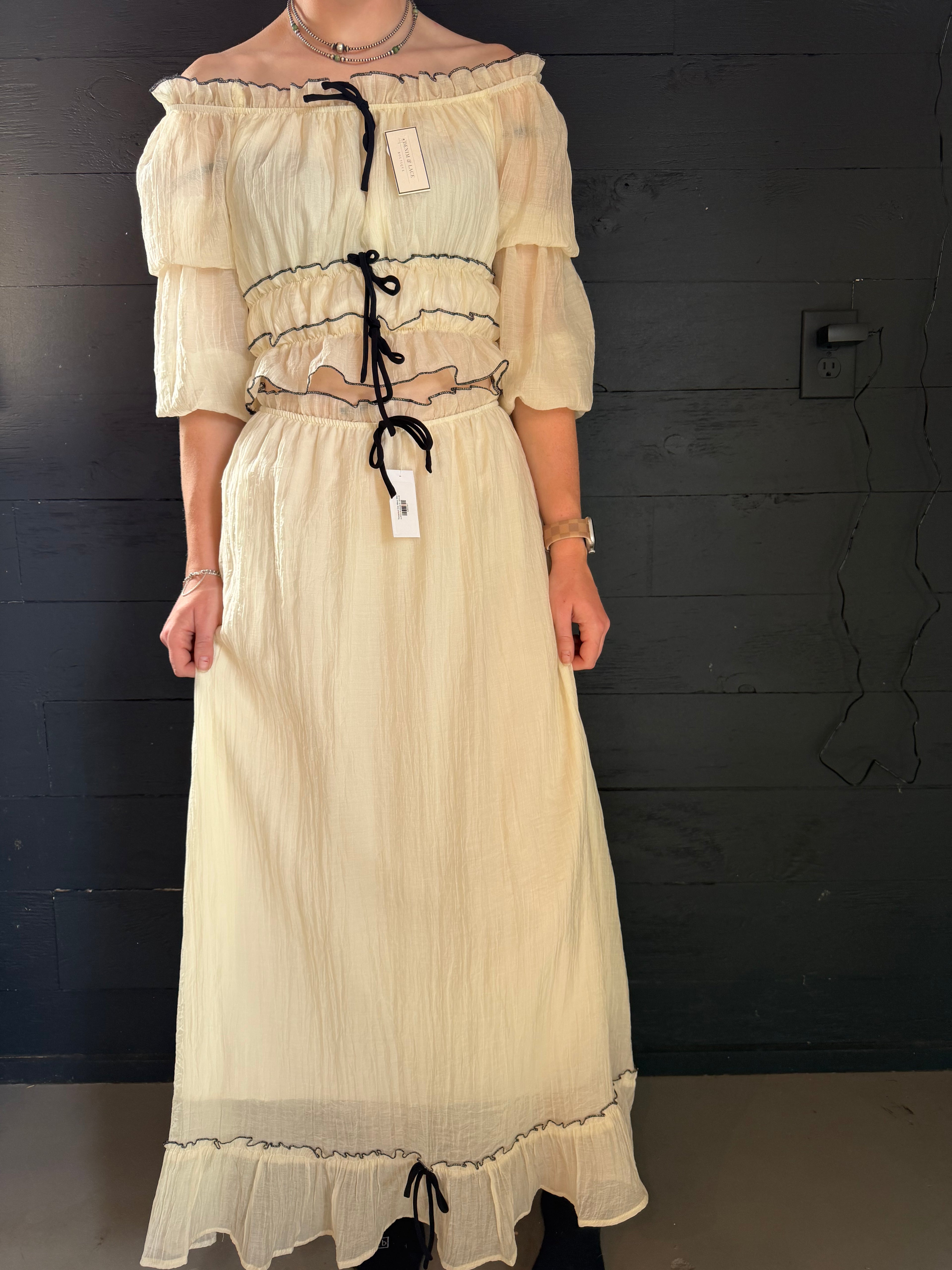 Threaded Day Maxi Skirt