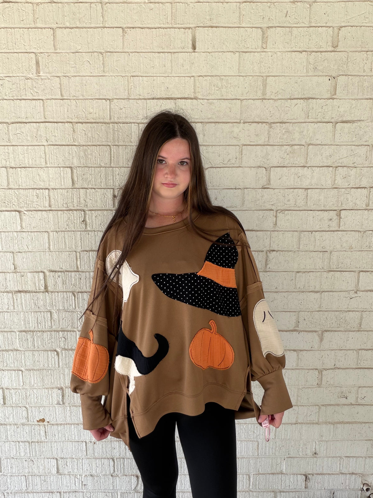 Patchwork Halloween Pullover