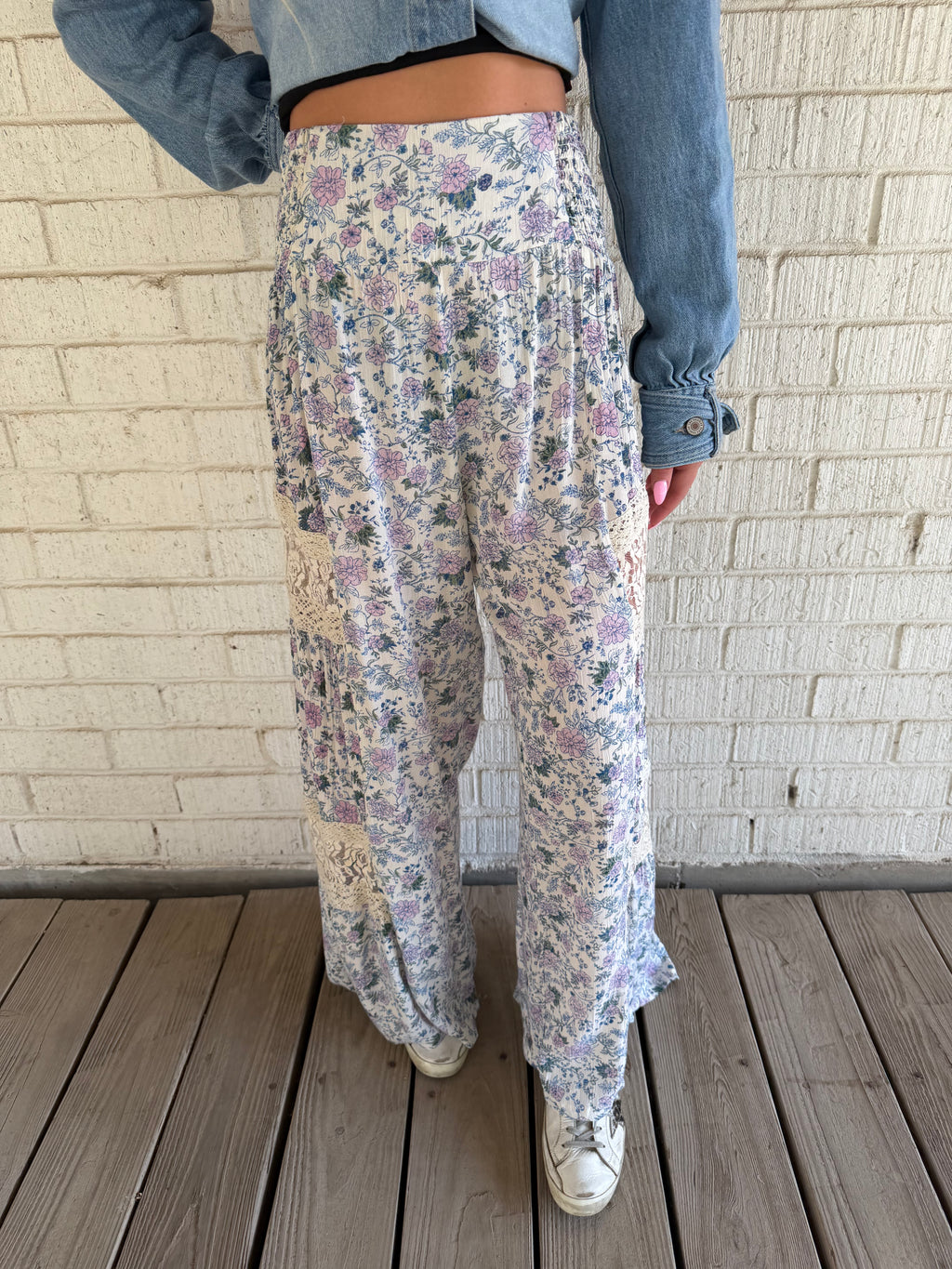 Vintage Bloom Floral Lace Pants
