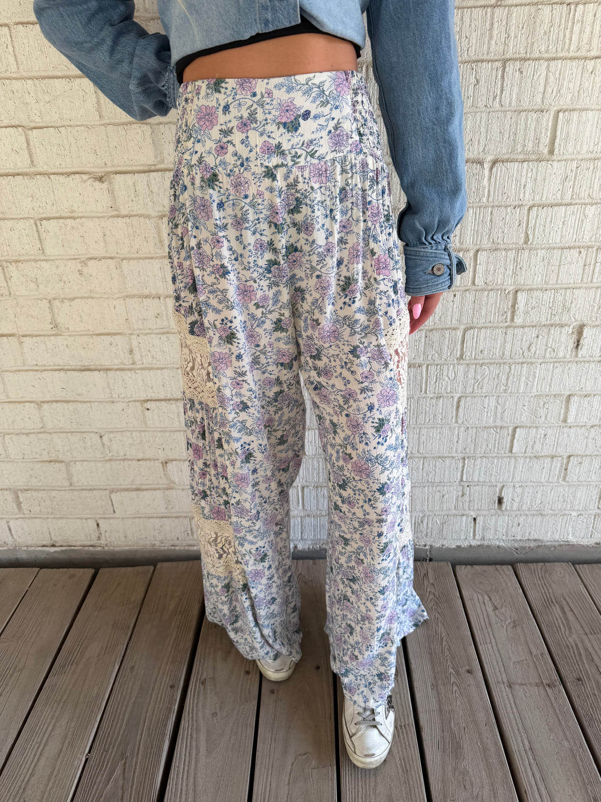 Vintage Bloom Floral Lace Pants