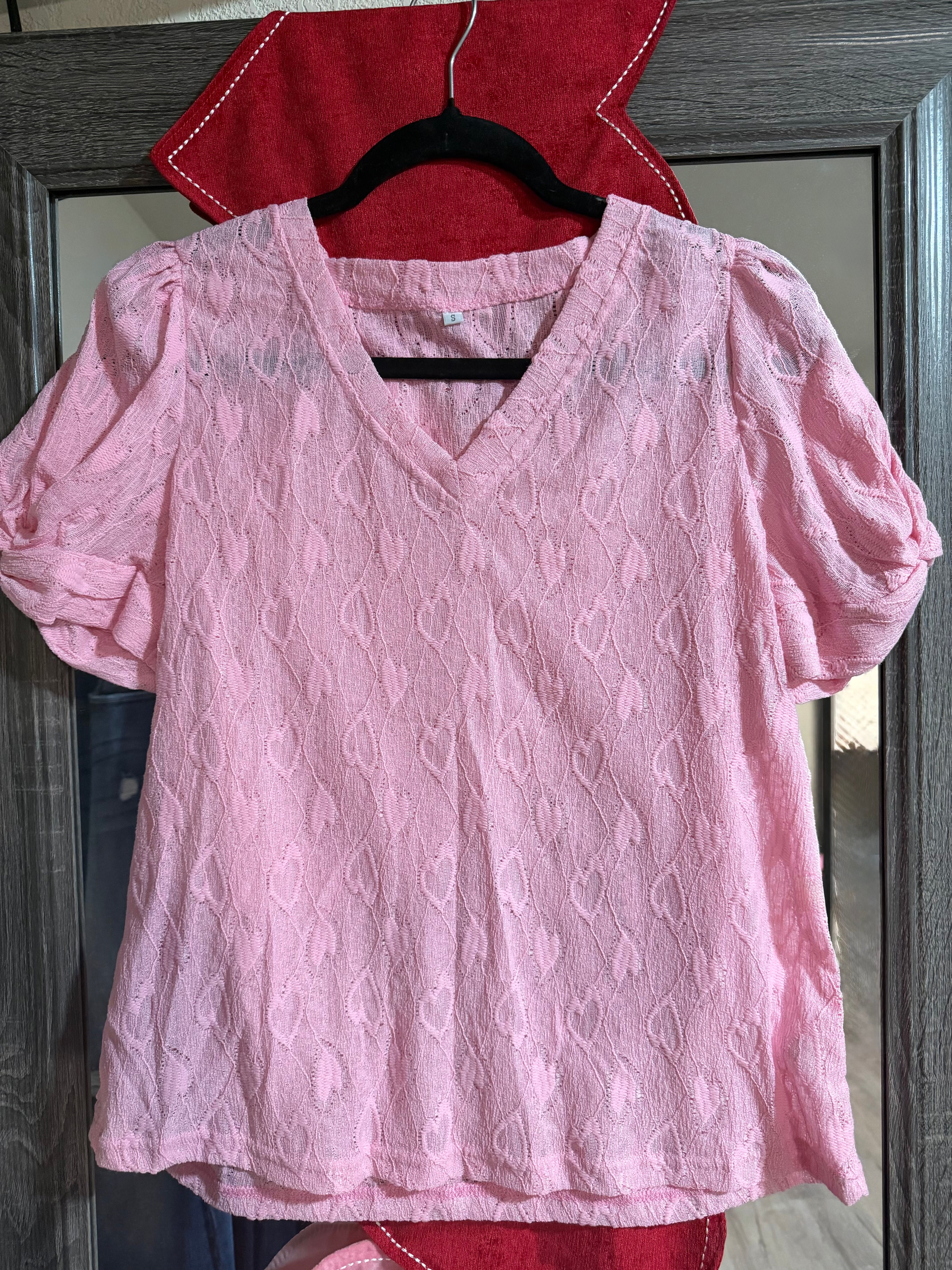 Heart V-Neck Blouse