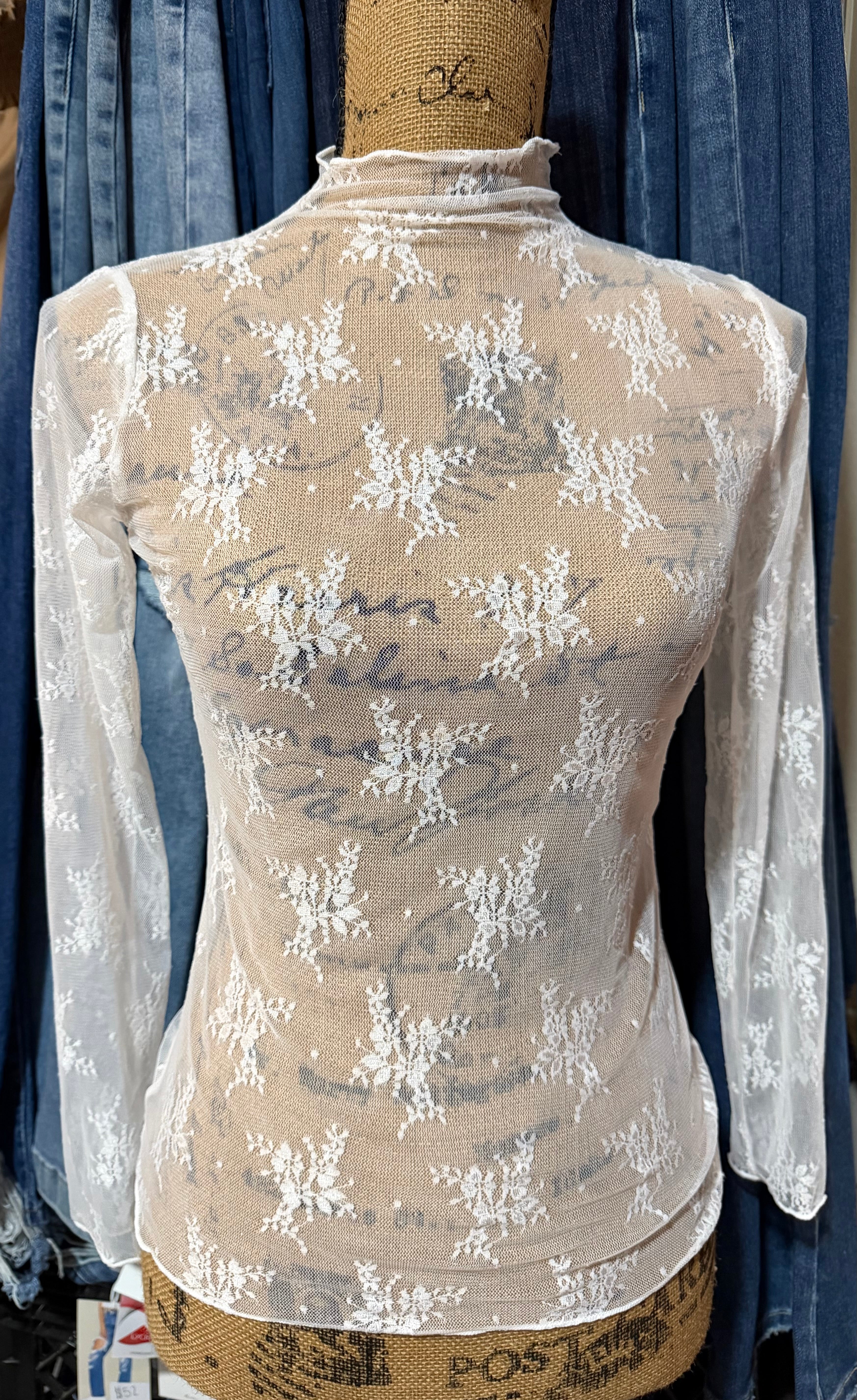 Lace Layering Long Sleeve Top