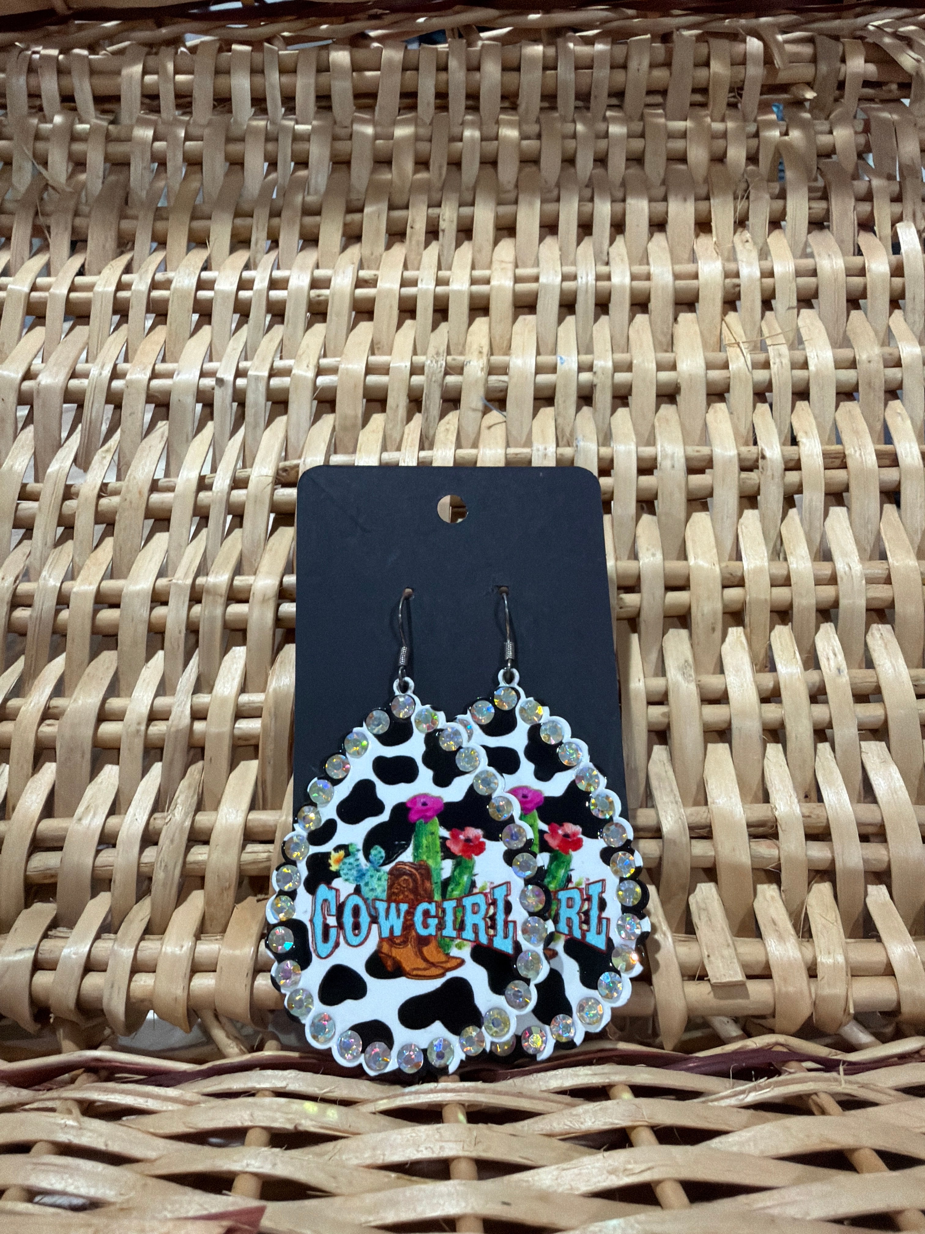 Cowgirl Oval Earrings