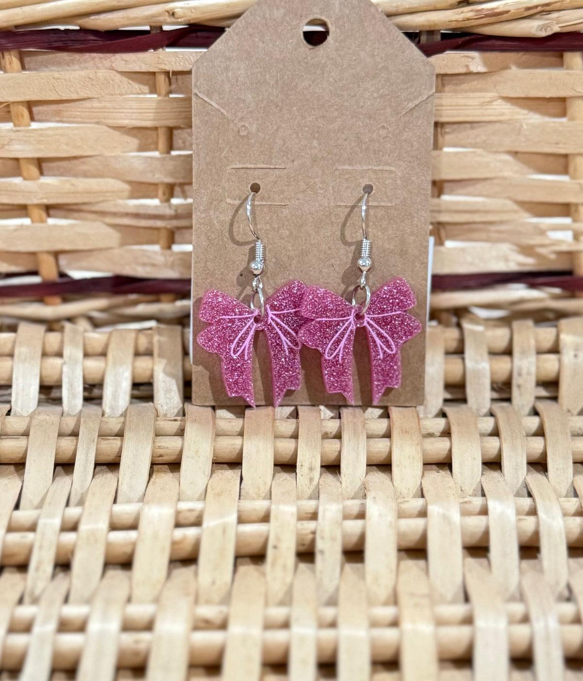 Sparkly Bow Earrings
