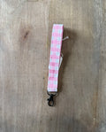 Plaid & Pink Keychain