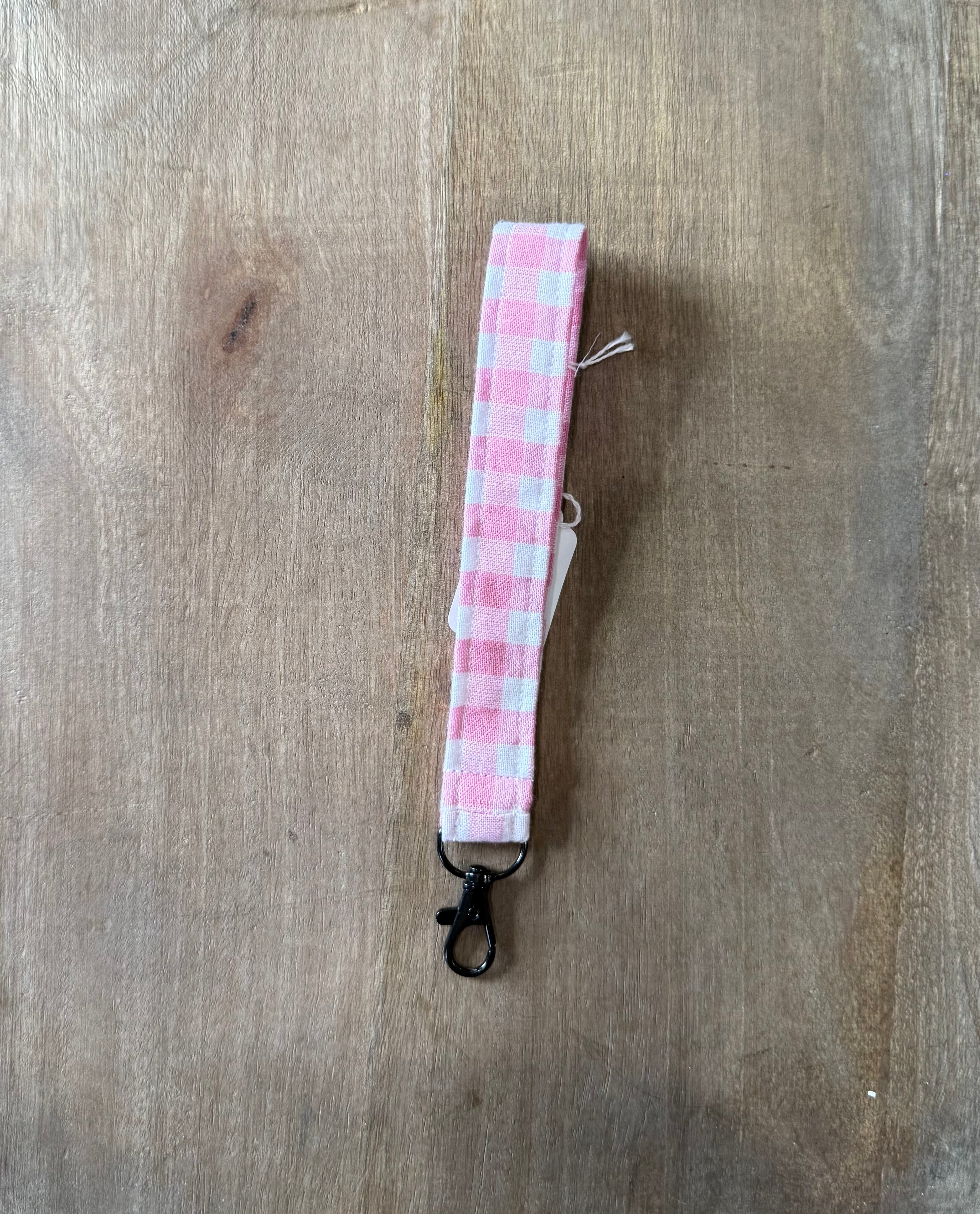 Plaid & Pink Keychain