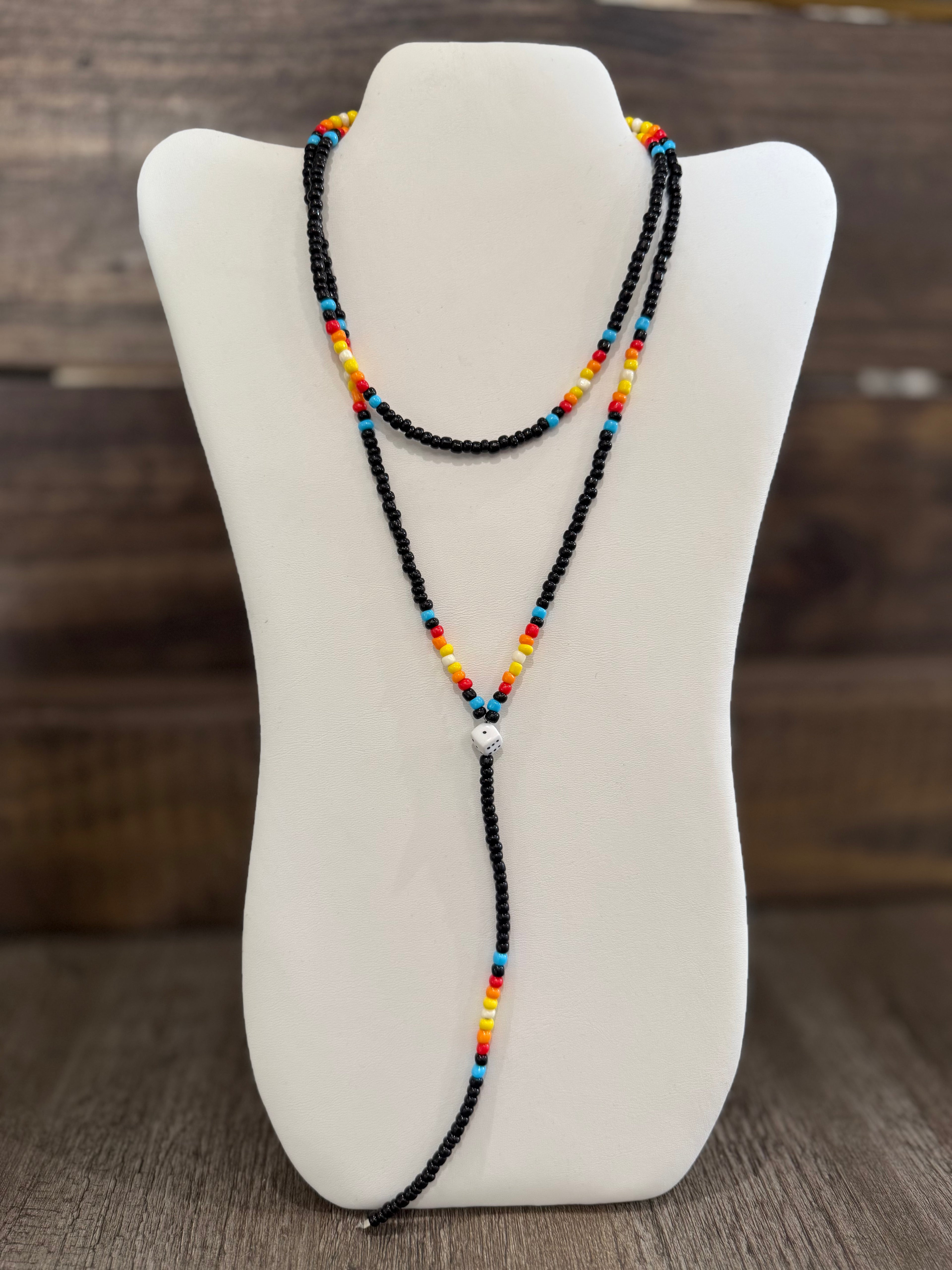 Beaded Stacked Lariat