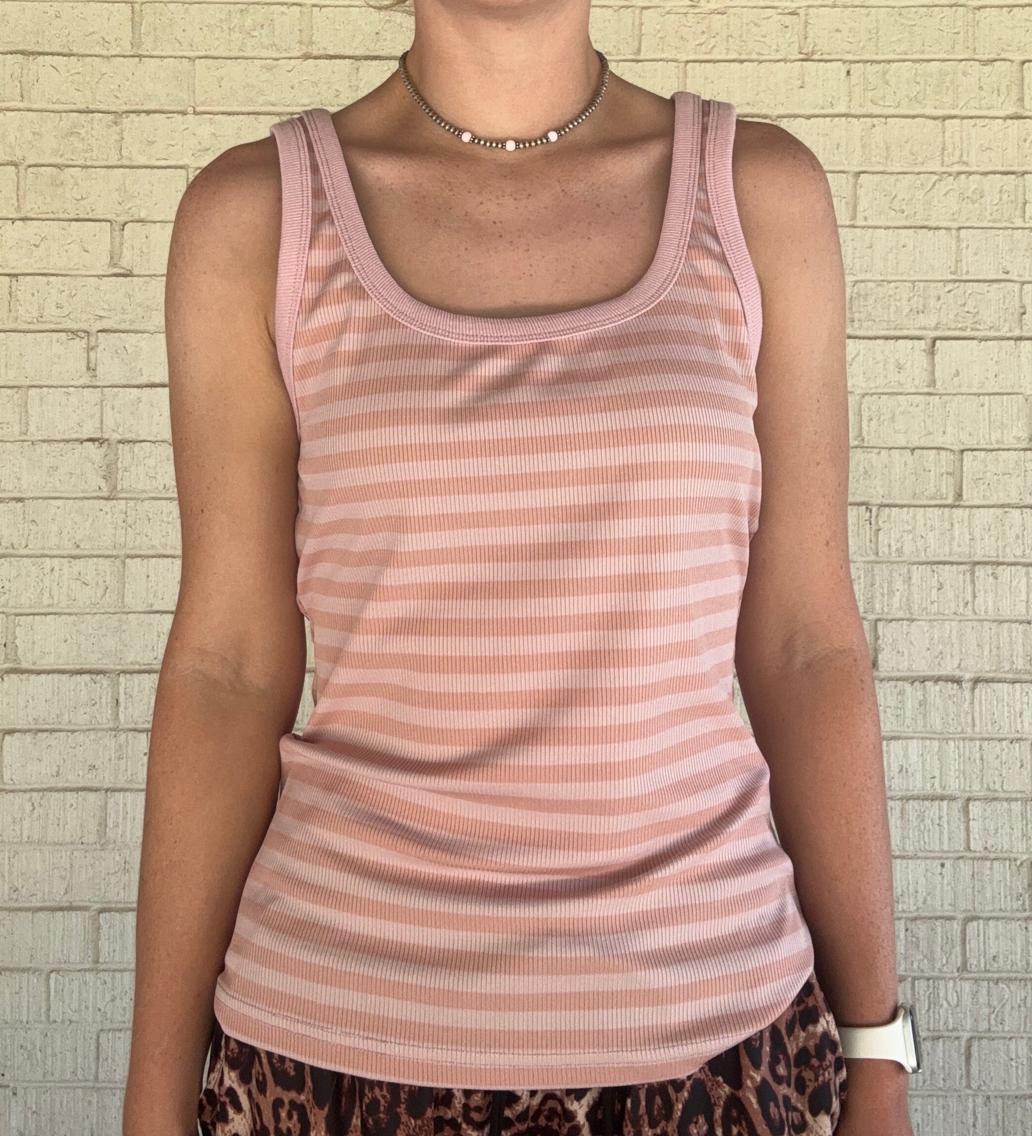 Reversible Pink Stripe Tank
