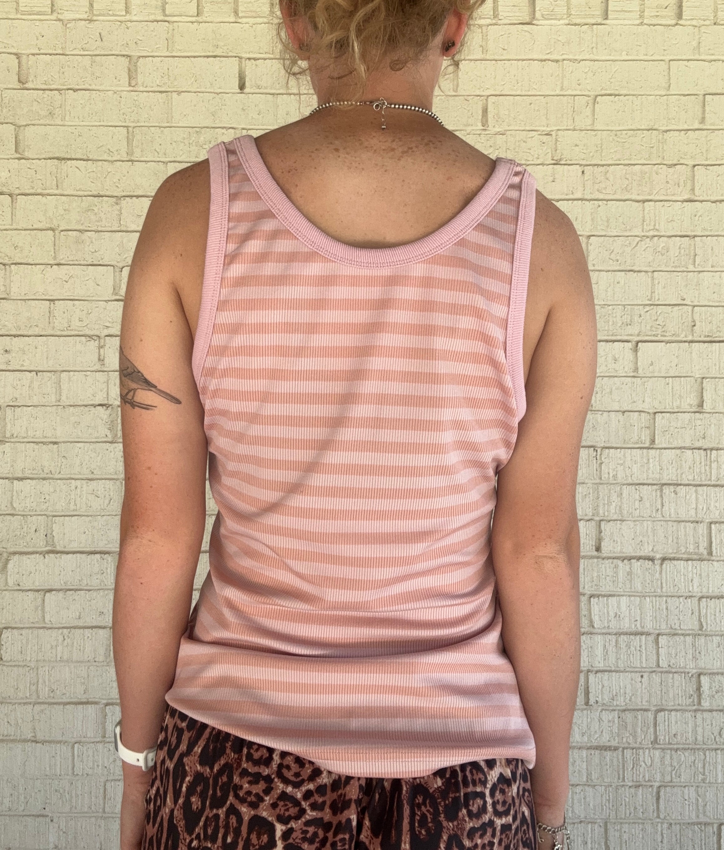Reversible Pink Stripe Tank