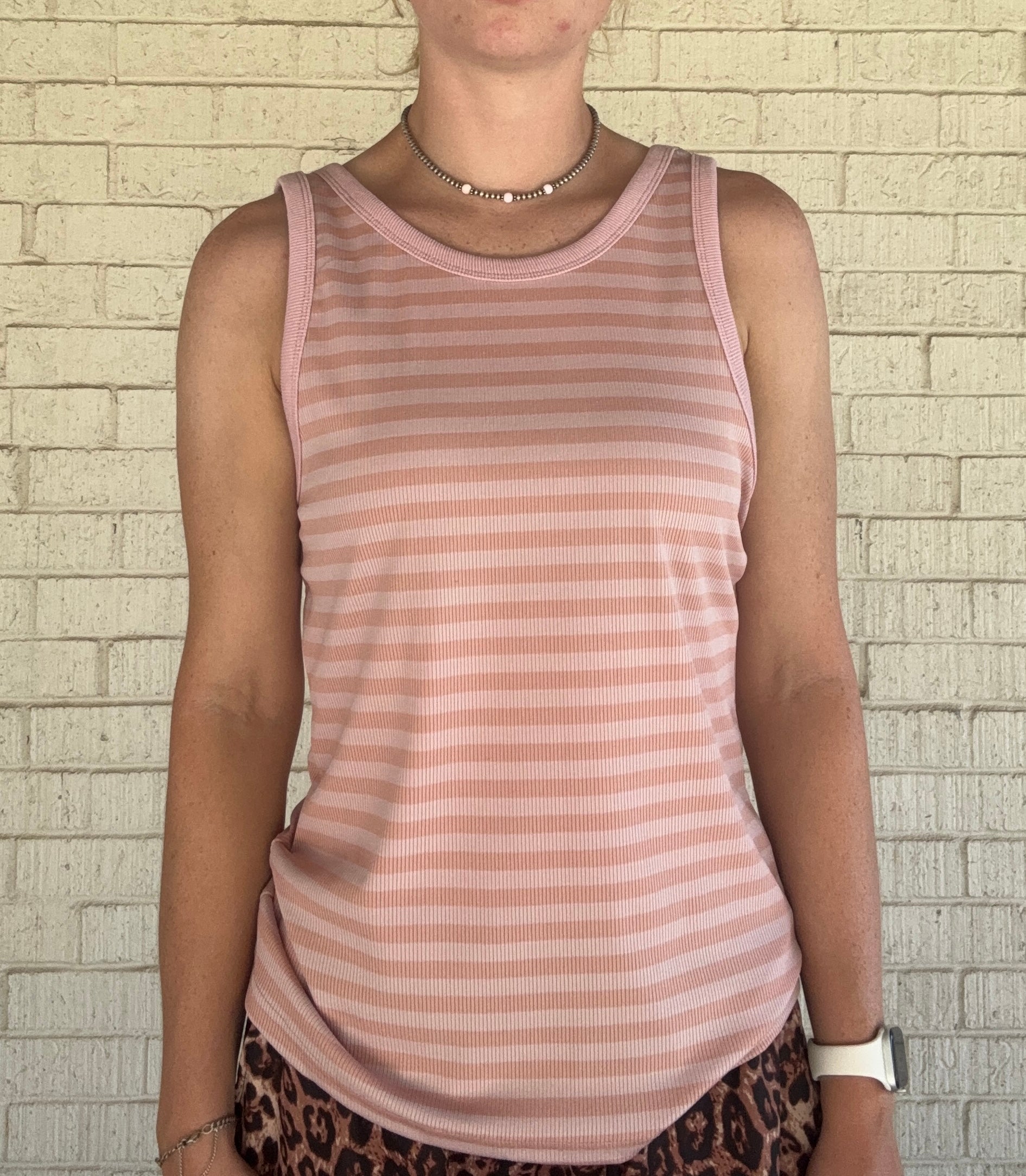 Reversible Pink Stripe Tank