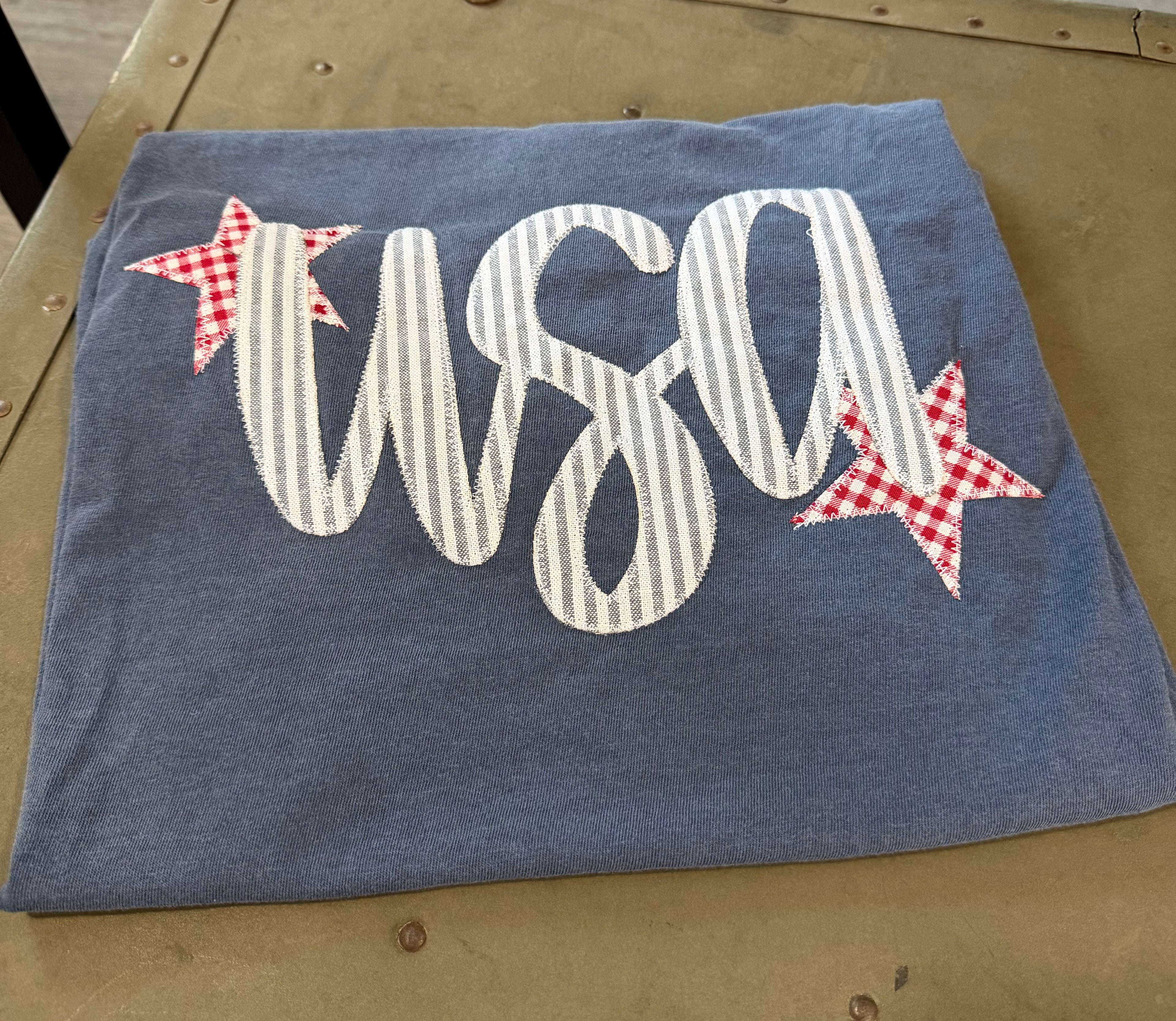 USA Embroidered Tee