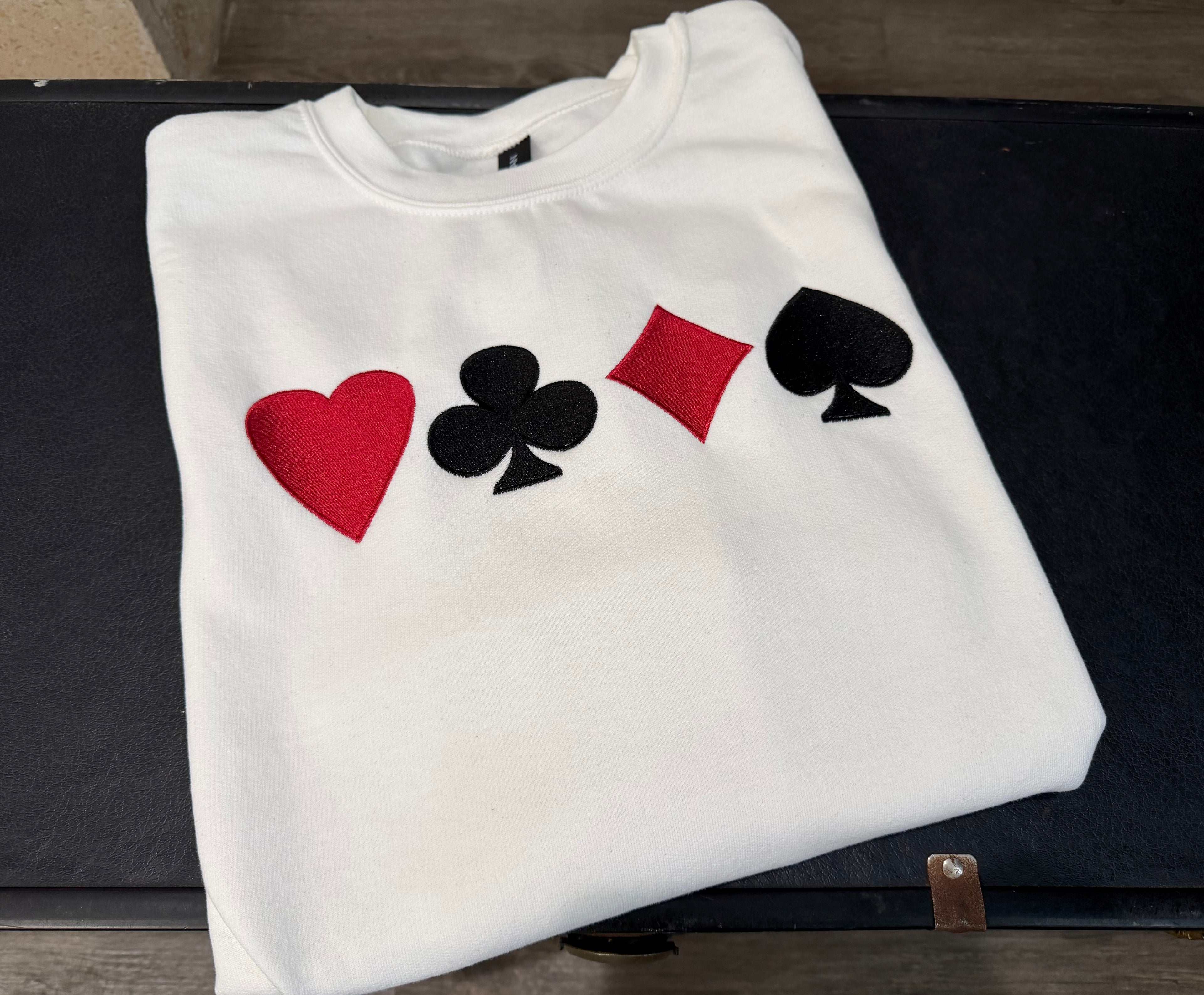Playing Cards Embroidered Sweatshirt