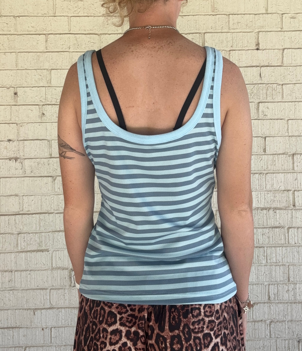 Blue Stripe Tank