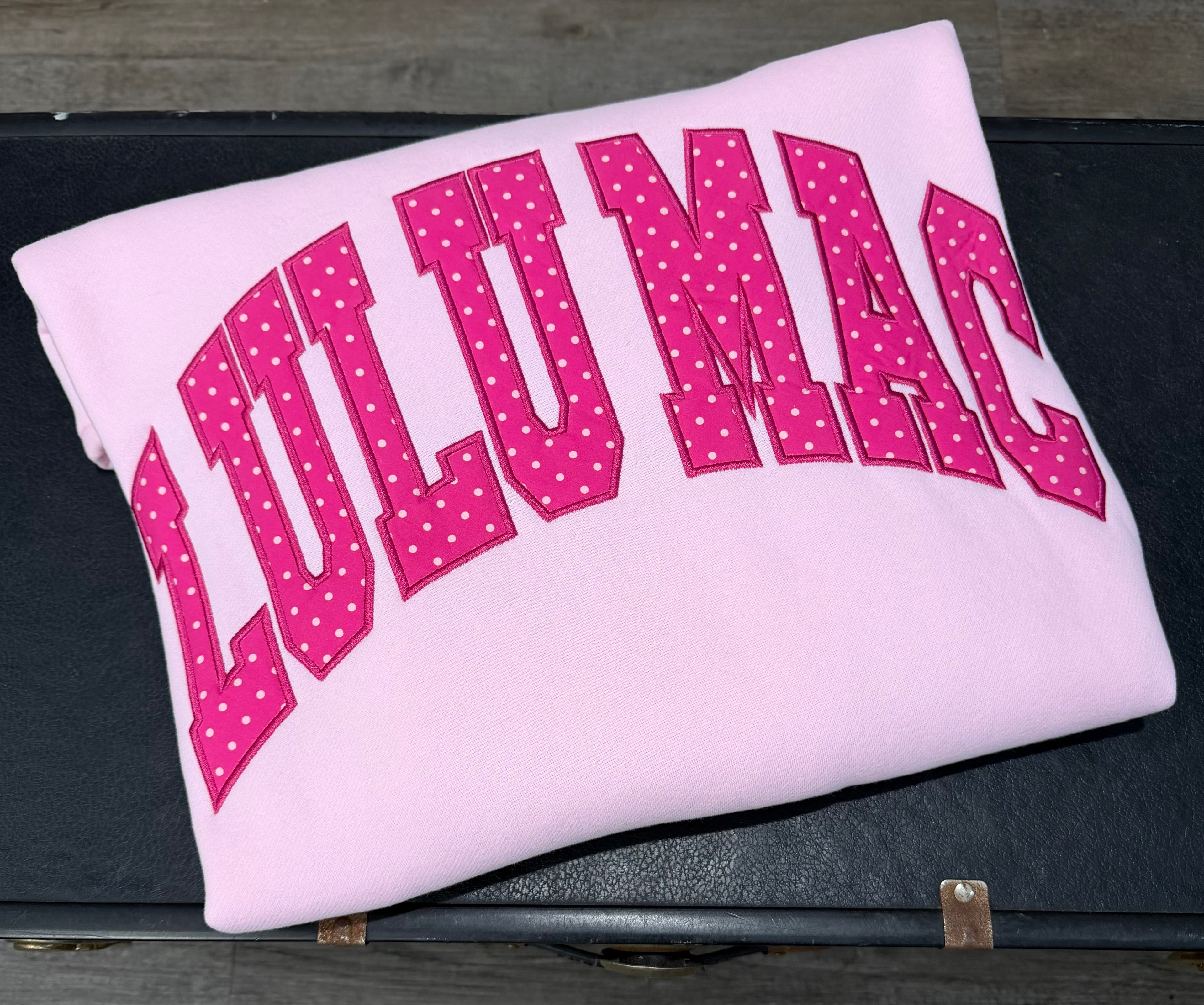 LULU MAC Pink Polka Dot Sweatshirt