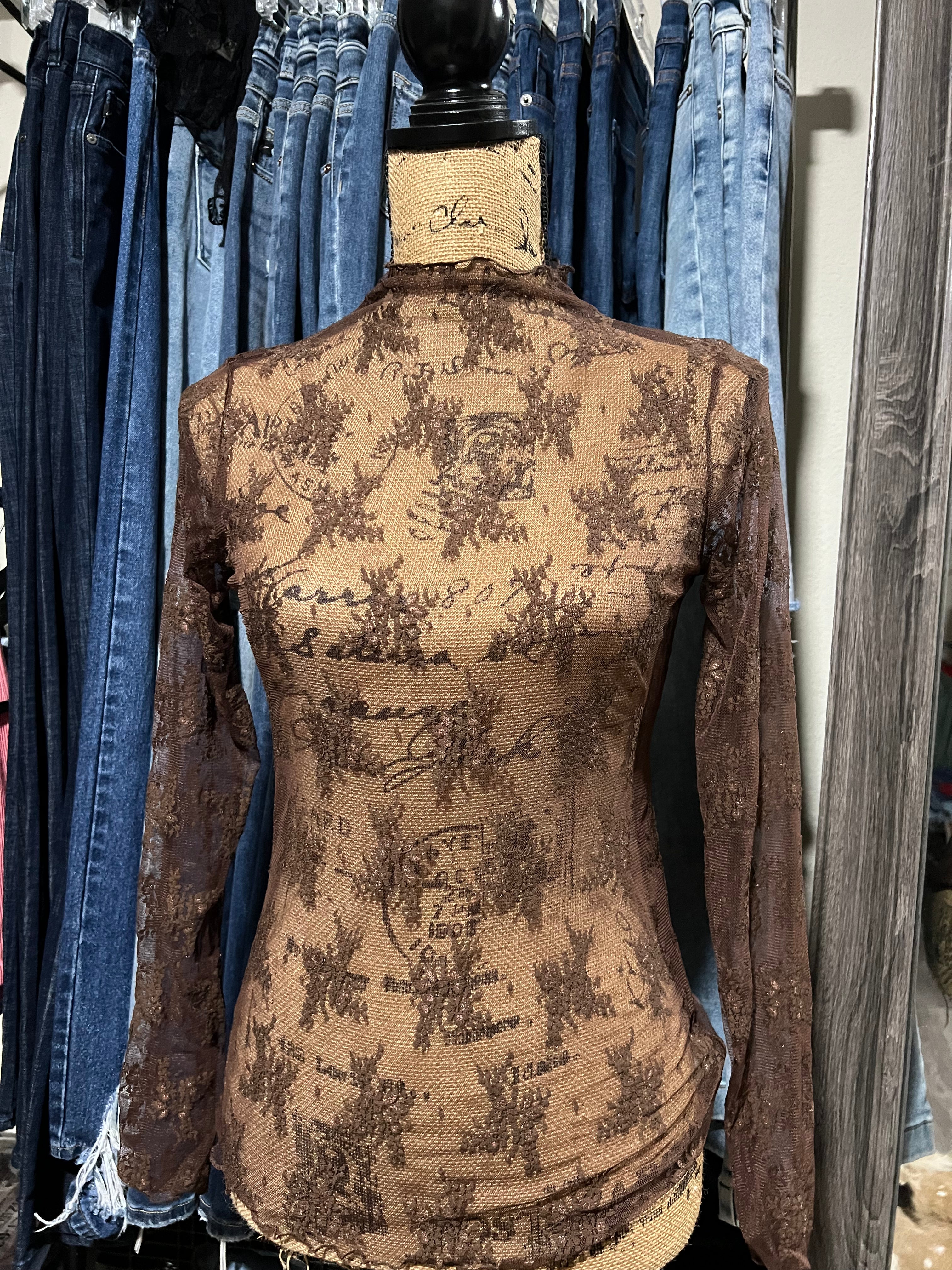 Lace Layering Long Sleeve Top