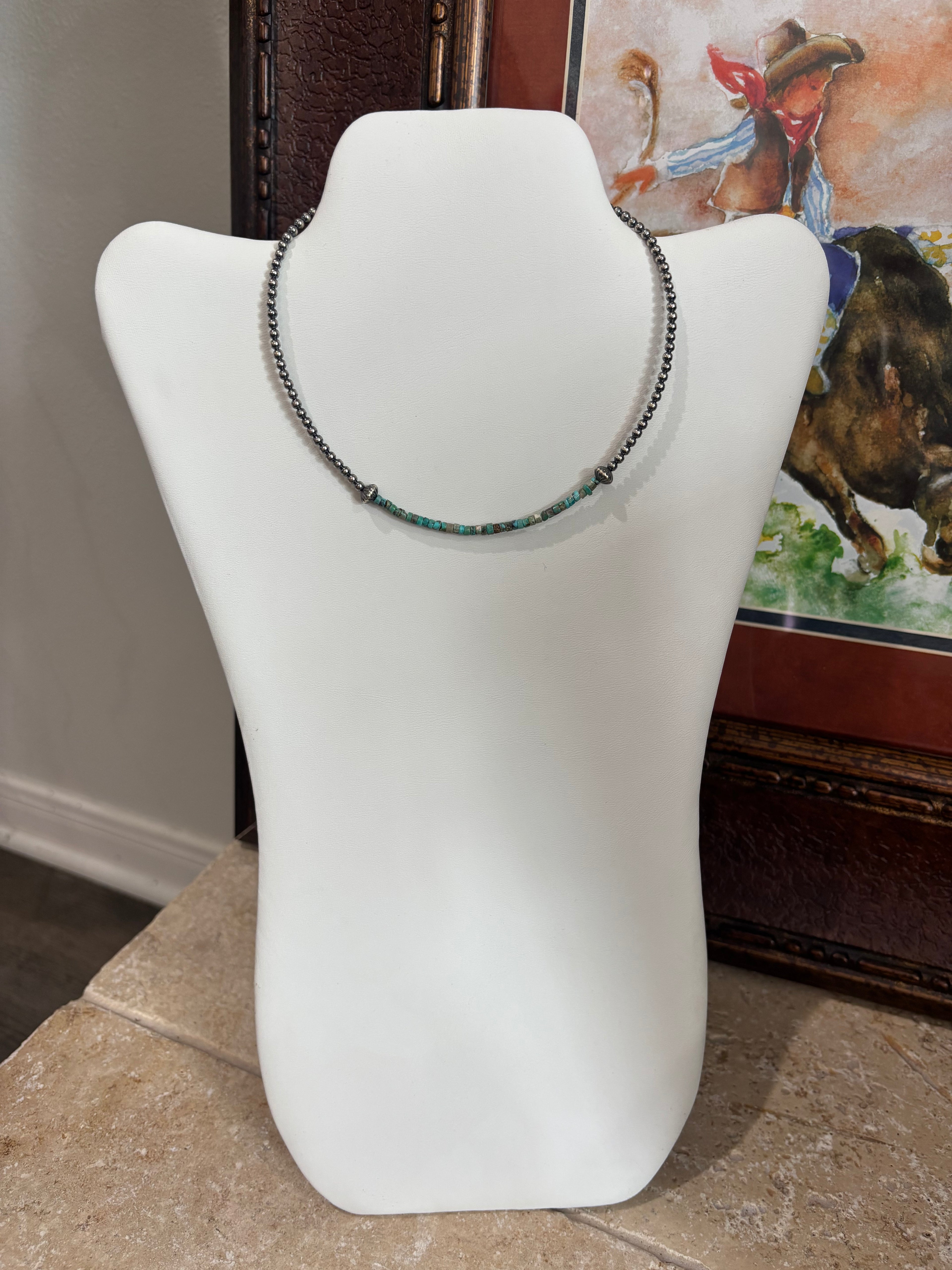 Blue/Green Turquoise Heishi Choker
