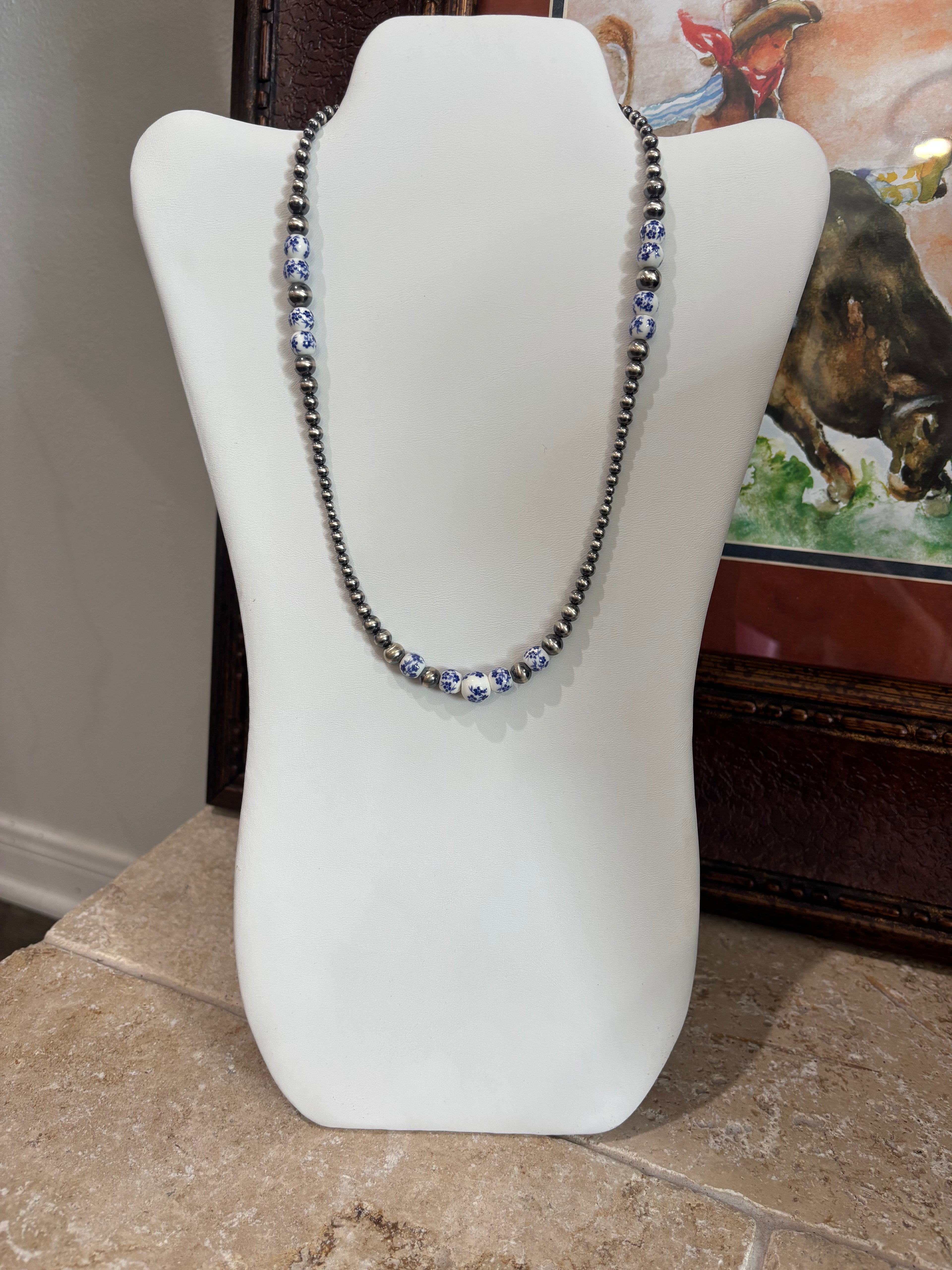 Sterling & Ceramic Necklace