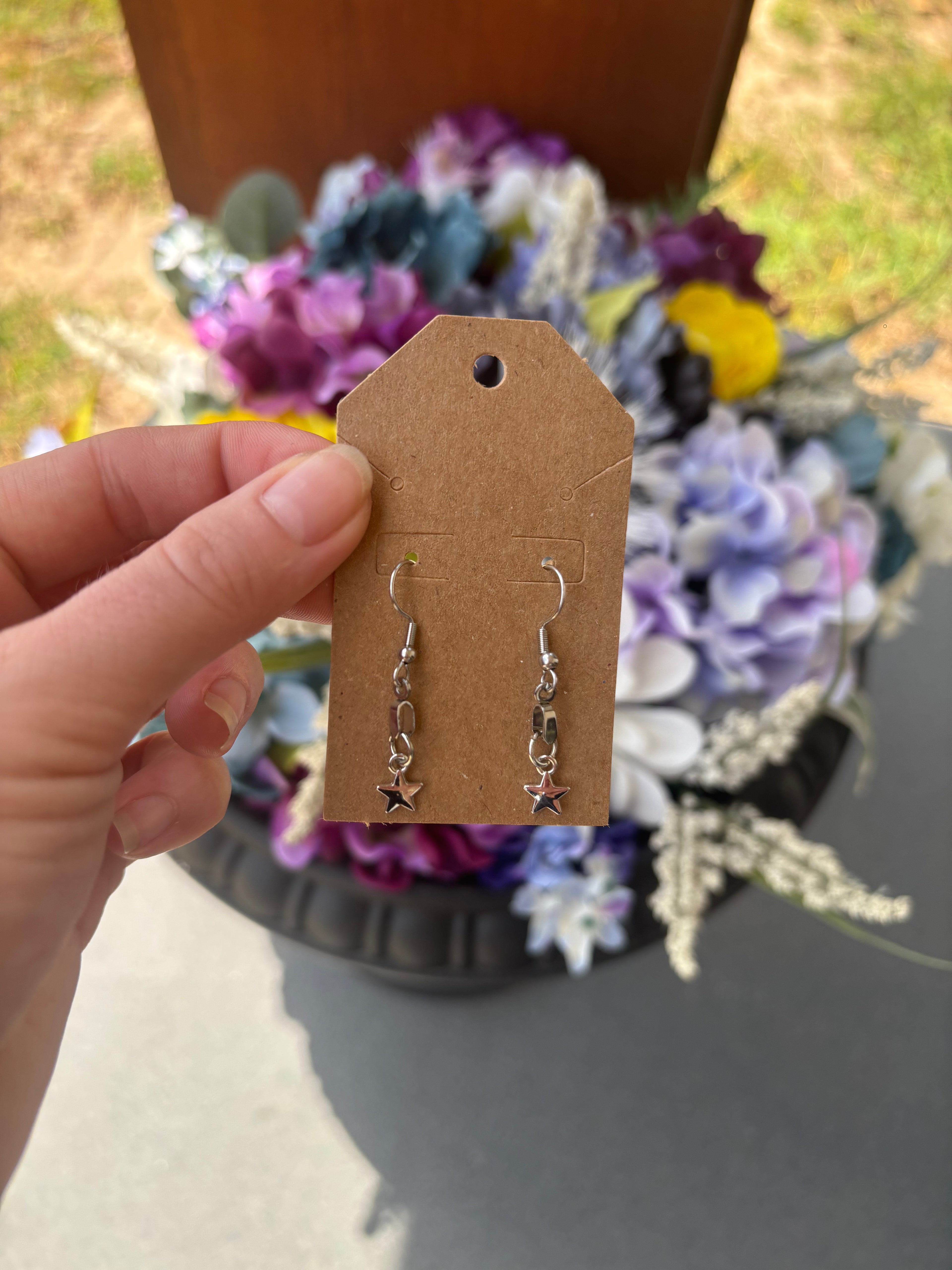 Silver Star Earrings
