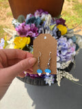 Blue Mushroom Earrings