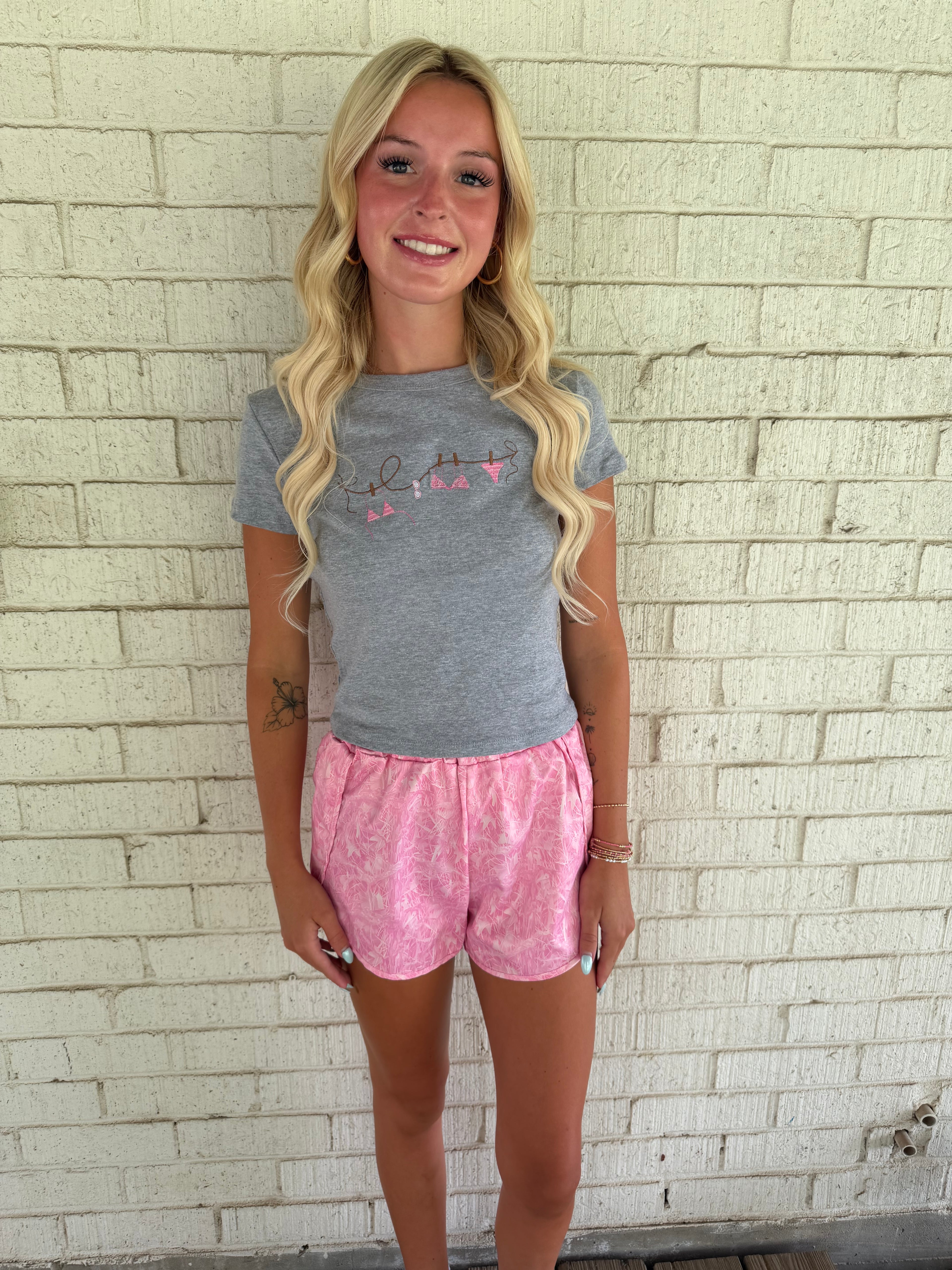 Bikini Breeze Embroidered Baby Tee