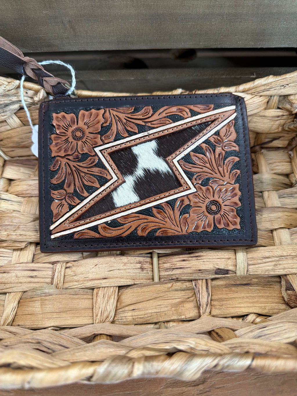 Leather Tooled Card Wallet
