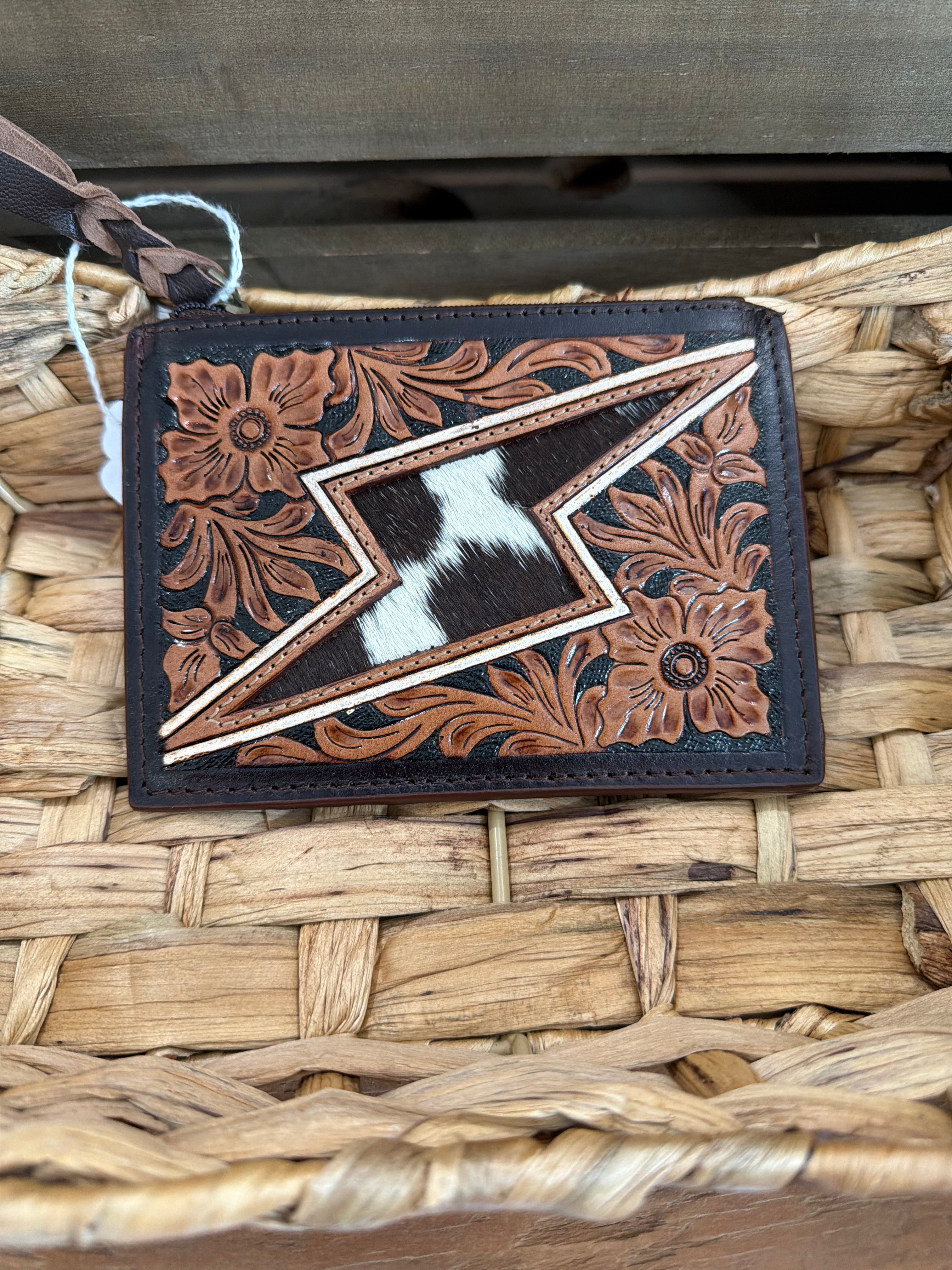 Leather Tooled Card Wallet