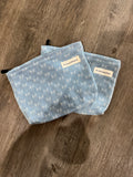 Denim Travel Pouches (bows)